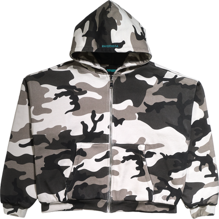 White Camo Field Zip