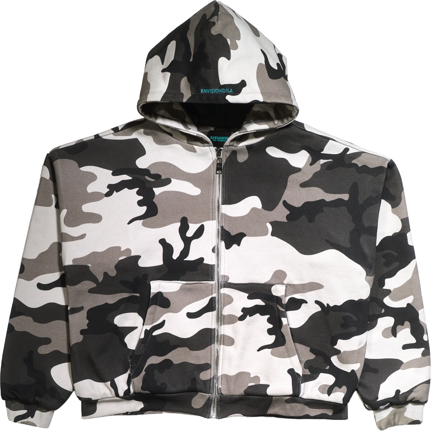 WHITE CAMO FIELD ZIP